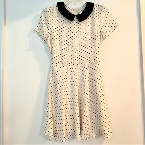 Polka Dotted Collared Dress